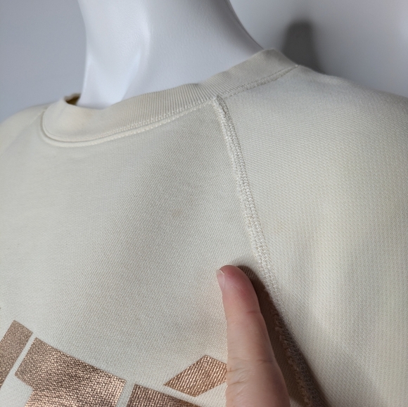 J Crew Cream Rose Gold Beaute Sweatshirt S - Picture 3 of 9